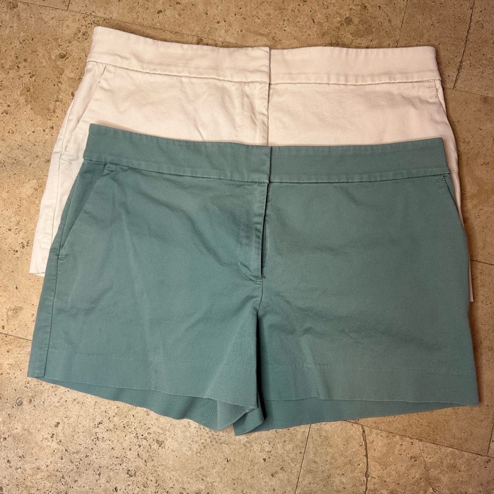 Loft Green and Cream The Rivera Shorts
